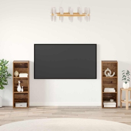 Tv Skapīšu Komplekts 2 Pcs Vecs Koks 107 X 35 X 37 Cm Vidaxl