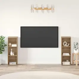 Tv Skapīšu Komplekts 2 Pcs Amatnieku Ozola 107 X 35 X 37 Cm Vidaxl