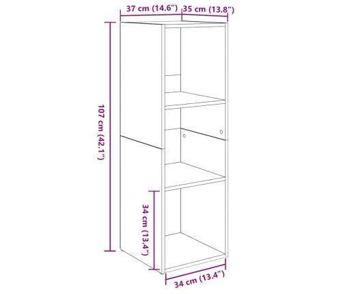 Tv Skapīšu Komplekts 2 Pcs Melns Ozolkoks 37 X 35 X 107 Cm Vidaxl