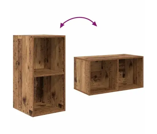 Sieninis Televizoriaus Stovas 2 Pcs Senas Medis 37 X 37 X 72 Cm