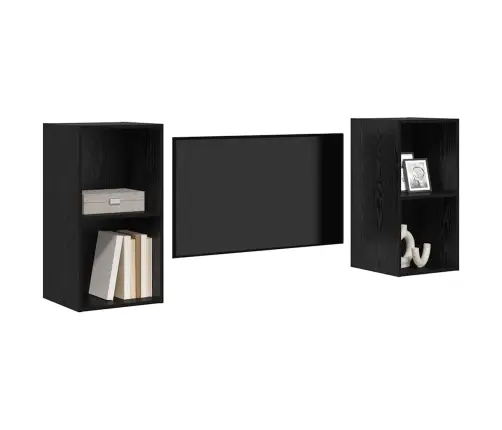 Seina Tv Kapid 2 Pcs Must Tamm 37 X 37 X 72 Cm Tehispuit