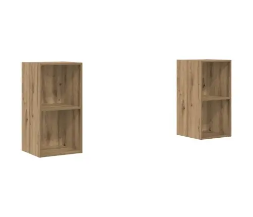 Sienas Tv Skapis 2 Pcs Amatnieku Ozols 37 X 37 X 72 Cm Vidaxl