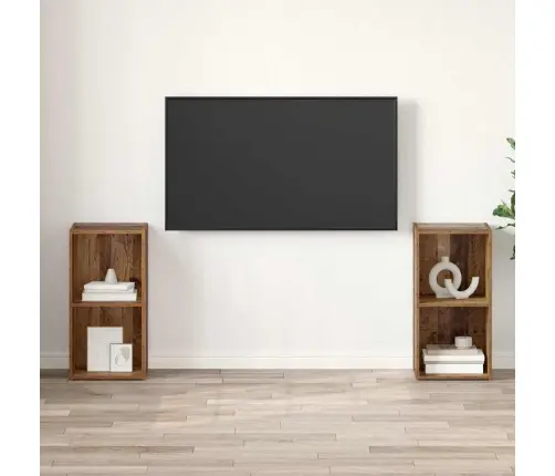 Telerikapi Komplekt 2 Pcs Vana Puit 72 X 35 X 36,5 Cm Tehispuit