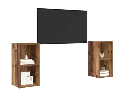 Telerikapi Komplekt 2 Pcs Vana Puit 72 X 35 X 36,5 Cm Tehispuit