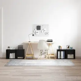 Tv Skapīšu Komplekts 2 Pcs Melns Ozols 72 X 35 X 36.5 Cm Vidaxl