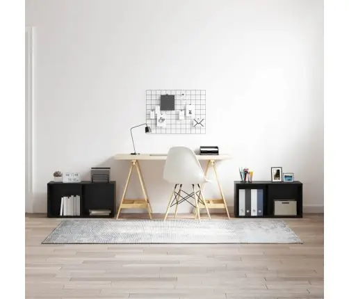 Tv Skapīšu Komplekts 2 Pcs Melni Ozoli 72 X 35 X 36.5 Cm Vidaxl