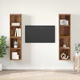 Sienas Tv Skapis 4 Pcs Vecs Koks 37 X 37 X 72 Cm Vidaxl