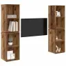 Sienas Tv Skapis 4 Pcs Vecs Koks 37 X 37 X 72 Cm Vidaxl