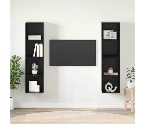 Seina Tv Kapid 4 Pcs Must Tamm 37 X 37 X 72 Cm Tehispuit