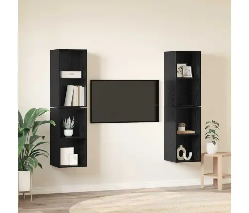 Seina Tv Kapid 4 Pcs Must Tamm 37 X 37 X 72 Cm Tehispuit