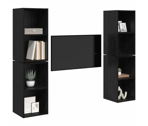 Seina Tv Kapid 4 Pcs Must Tamm 37 X 37 X 72 Cm Tehispuit