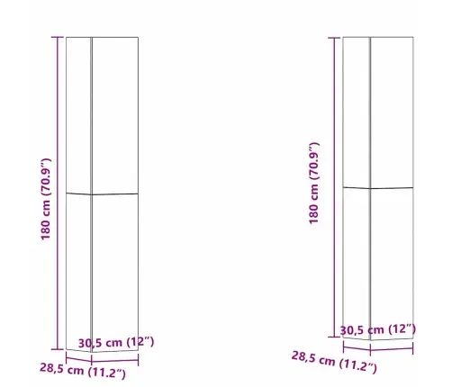 Televizora Skapju Komplekts 4 Pcs Melns Ozols 30.5 X 30 X 90 Cm Vidaxl