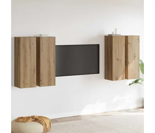 Televizora Skapju Komplekts 4 Pcs Amatnieku Ozola Vidaxl