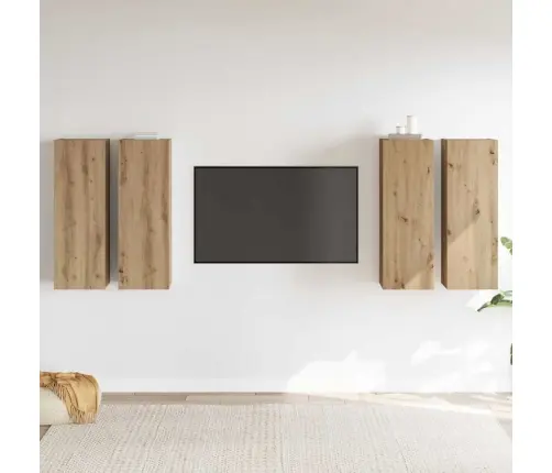 Televizora Skapju Komplekts 4 Pcs Amatnieku Ozola Vidaxl