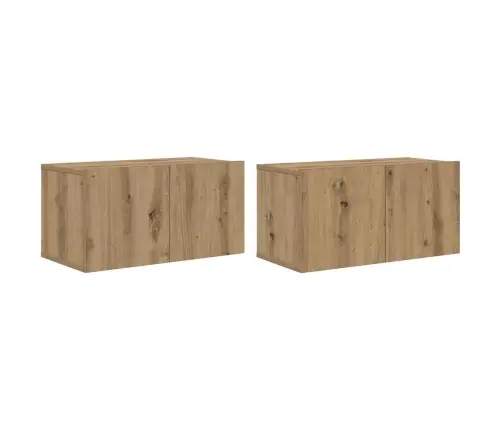 Tv Spintelių Komplektas 4 Pcs Artisano Ąžuolo 60 X 30 X 30 Cm
