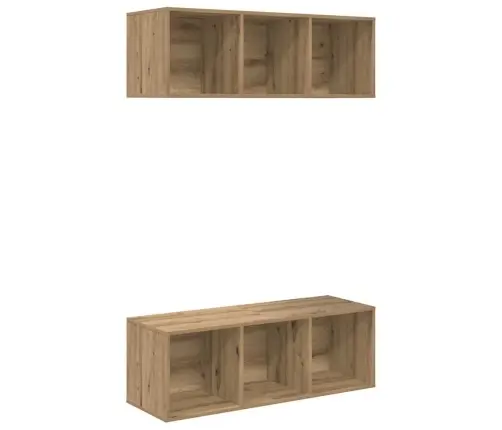 Sieniniai Televizorių Spintelės 2 Pcs Artisano Ąžuolo