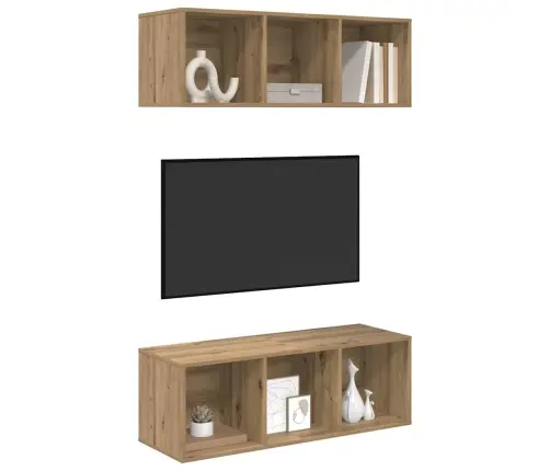 Sieniniai Televizorių Spintelės 2 Pcs Artisano Ąžuolo
