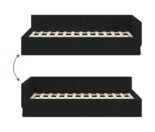 Nurgavoodi Raam Peaga Must 90 Cm X 190 Cm Samet