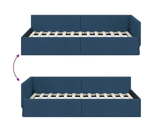 Nurgavoodi Raam Peaga Sinine 90 Cm X 200 Cm Samet