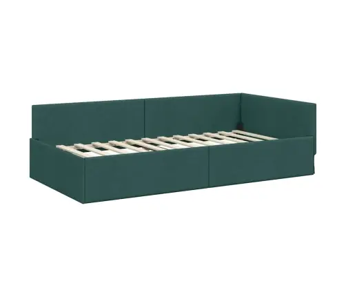 Kampinė Lovos Konstrukcija Tamsiai Žalia 100 Cm X 200 Cm