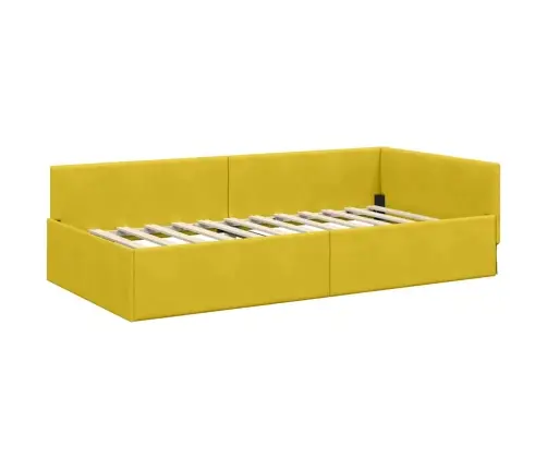 Kampinė Lovos Konstrukcija Su Galvūgalio Geltona 80 Cm X 200 Cm