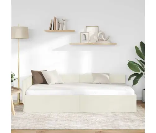 Kampinė Lovos Konstrukcija Su Galvūgalio Kreminė 80 Cm X 200 Cm