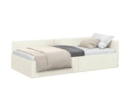 Kampinė Lovos Konstrukcija Su Galvūgalio Kreminė 80 Cm X 200 Cm