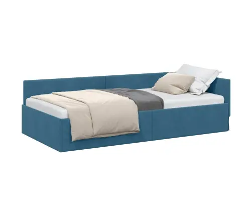 Nurgavoodi Raam Peaga Sinine 90 Cm X 200 Cm Polüester Ja Vineer