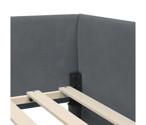 Kampinė Lovos Konstrukcija Tamsiai Pilka 90 Cm X 200 Cm