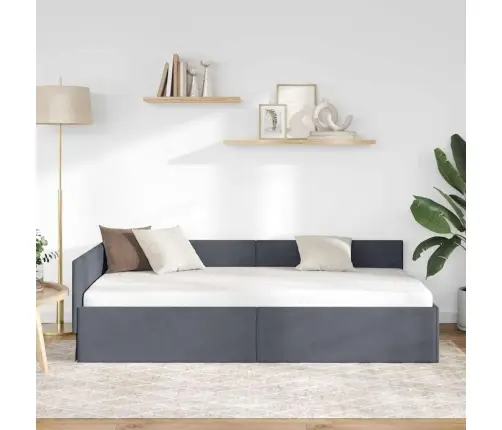 Kampinė Lovos Konstrukcija Tamsiai Pilka 90 Cm X 200 Cm