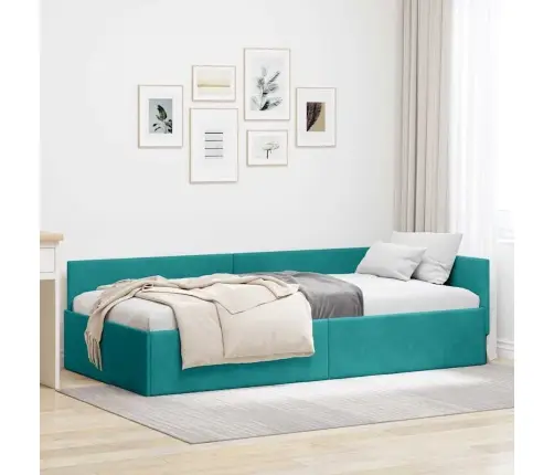 Nurgavoodi Raam Türkiis 90 Cm X 200 Cm Polüester Ja Vineer