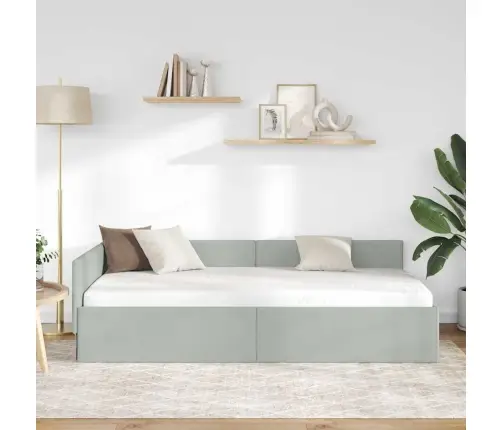 Kampinė Lovos Konstrukcija Šviesiai Pilka 100 Cm X 200 Cm