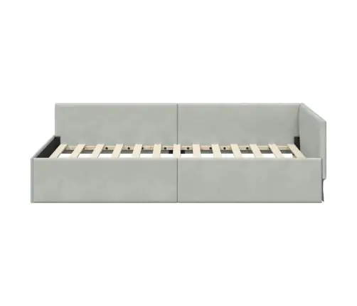 Kampinė Lovos Konstrukcija Šviesiai Pilka 100 Cm X 200 Cm