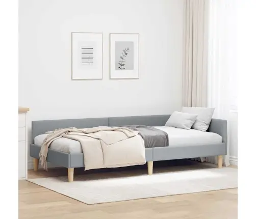 Stūra Gultas Rāmis Cits Gaiši Pelēka 80 X 200 Cm Vidaxl