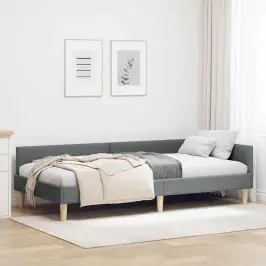 Stūra Gultas Rāmis Cits Tumši Pelēka 80 X 200 Cm Vidaxl