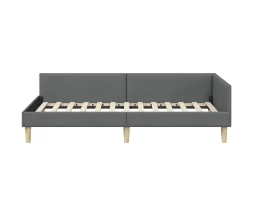 Stūra Gultas Rāmis Cits Tumši Pelēka 80 X 200 Cm Vidaxl