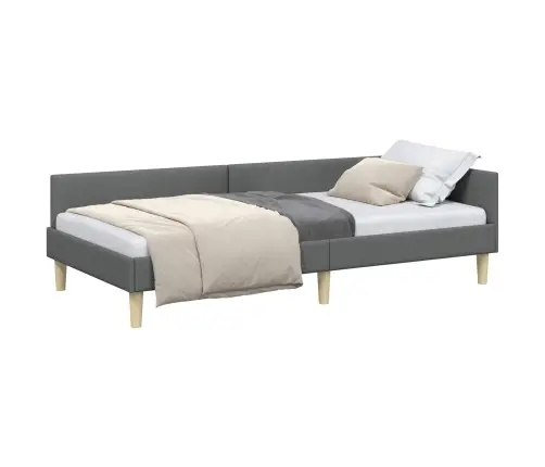 Stūra Gultas Rāmis Cits Tumši Pelēka 80 X 200 Cm Vidaxl