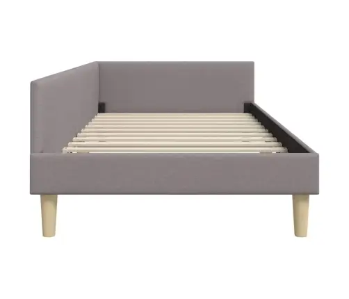 Stūra Gultas Rāmis Cits Ar Galvas Klāju Pelēkbrūna 80 X 200 Cm Vidaxl