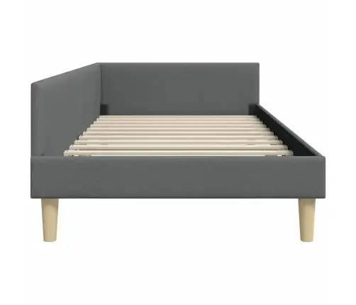 Stūra Gultas Rāmis Cits Tumši Pelēka 90 X 190 Cm Vidaxl