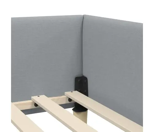 Stūra Gultas Rāmis Cits Gaiši Pelēka 90 X 200 Cm Vidaxl