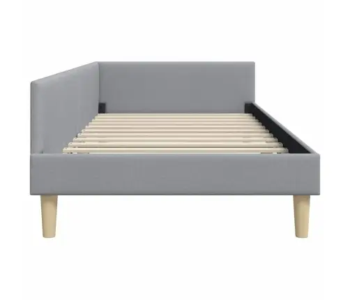 Stūra Gultas Rāmis Cits Gaiši Pelēka 90 X 200 Cm Vidaxl
