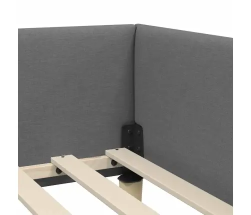 Stūra Gultas Rāmis Cits Tumši Pelēka 90 X 200 Cm Vidaxl