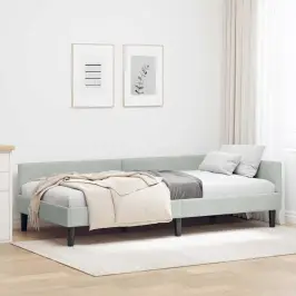 Stūra Gultas Rāmītis Ar Galvas Klāju Gaiši Pelēka 80 X 200 Cm Vidaxl Stūra Gultas Rāmītis Ar Galvas Klāju Gaiši Pelēka 80 X 200 Cm Vidaxl