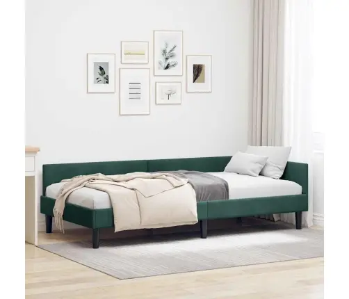 Kampinė Lovos Konstrukcija Tamsiai Žalia 80 Cm X 200 Cm