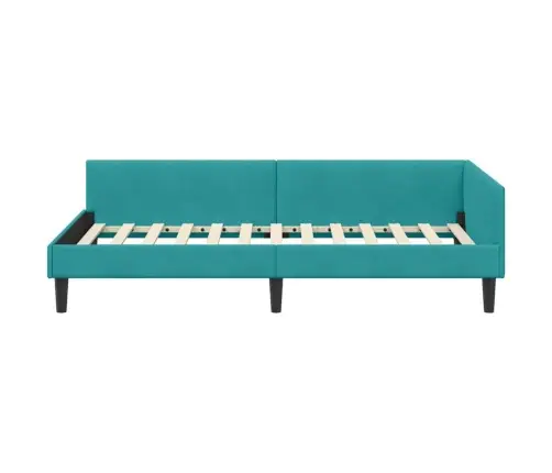 Stūra Gultas Rāmītis Ar Galvas Klāju Tirkīzzila 80 X 200 Cm Vidaxl Stūra Gultas Rāmītis Ar Galvas Klāju Tirkīzzila 80 X 200 Cm Vidaxl