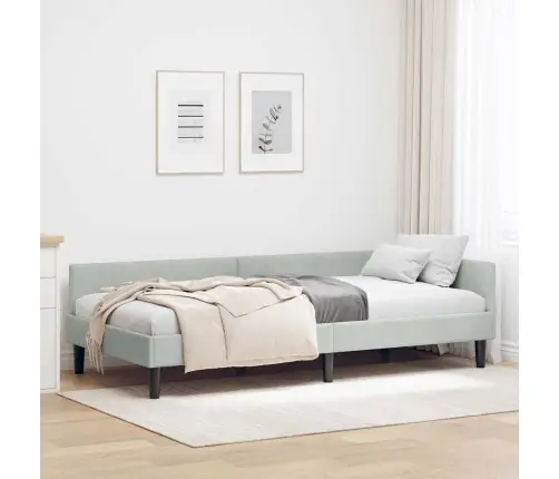 Kampinė Lovos Konstrukcija Šviesiai Pilka 90 Cm X 200 Cm