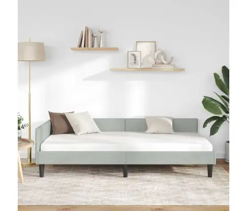 Kampinė Lovos Konstrukcija Šviesiai Pilka 90 Cm X 200 Cm