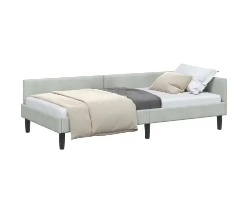 Stūra Gultas Rāmītis Ar Galvas Klāju Gaiši Pelēka 100 X 200 Cm Vidaxl Stūra Gultas Rāmītis Ar Galvas Klāju Gaiši Pelēka 100 X 200 Cm Vidaxl