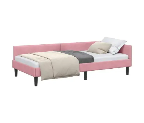 Kampinė Lovos Konstrukcija Su Galvūgalio Rožinė 100 Cm X 200 Cm