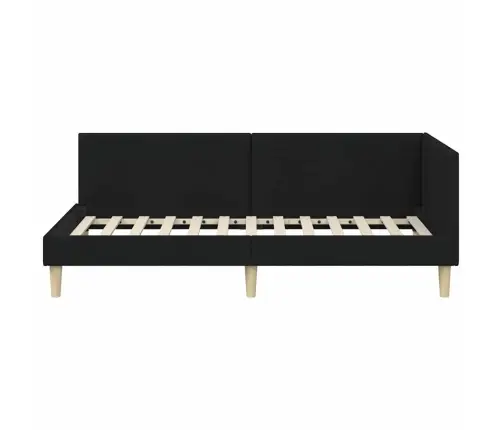 Kampinė Lovos Konstrukcija Su Galvūgalio Juoda 80 Cm X 200 Cm